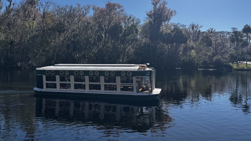 The world famous glass bottom boat tours at Silver Springs